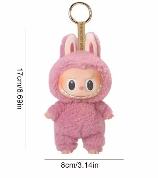 POP MART Labubu, Kawaii Monster Series Labubu, Macaron Pendant Doll Monster Keychain Birthday Gift.
