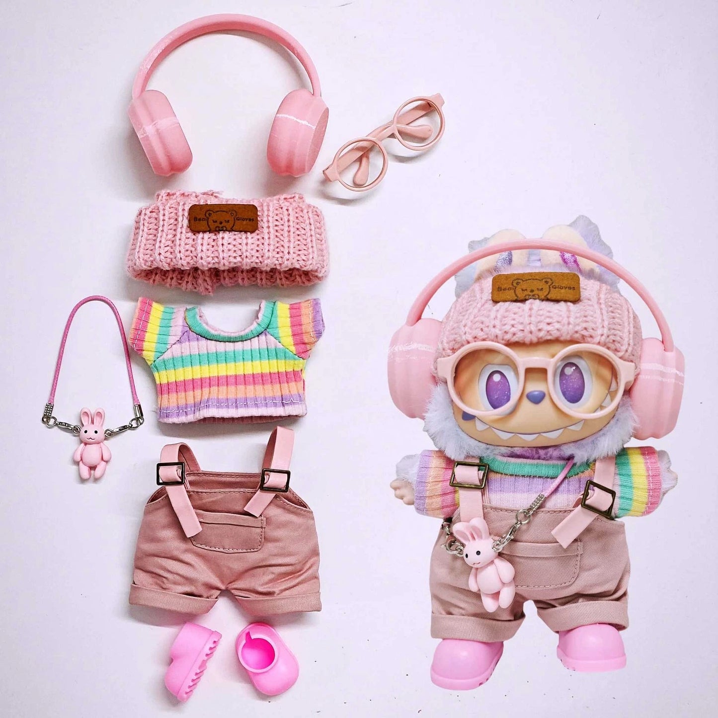 Clothes Set for POP MART LABUBU Plush Monsters DOLL Not included