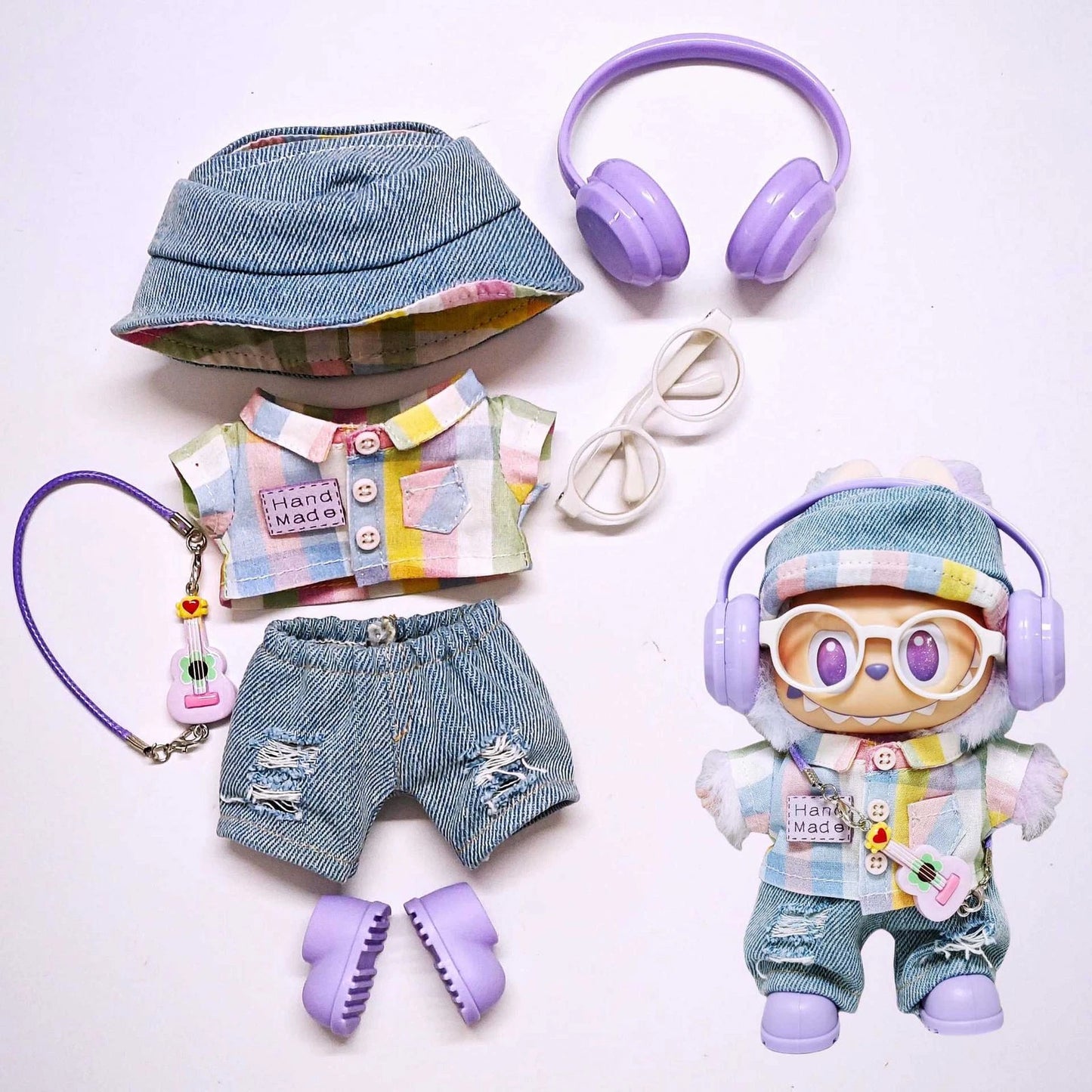 Clothes Set for POP MART LABUBU Plush Monsters DOLL Not included