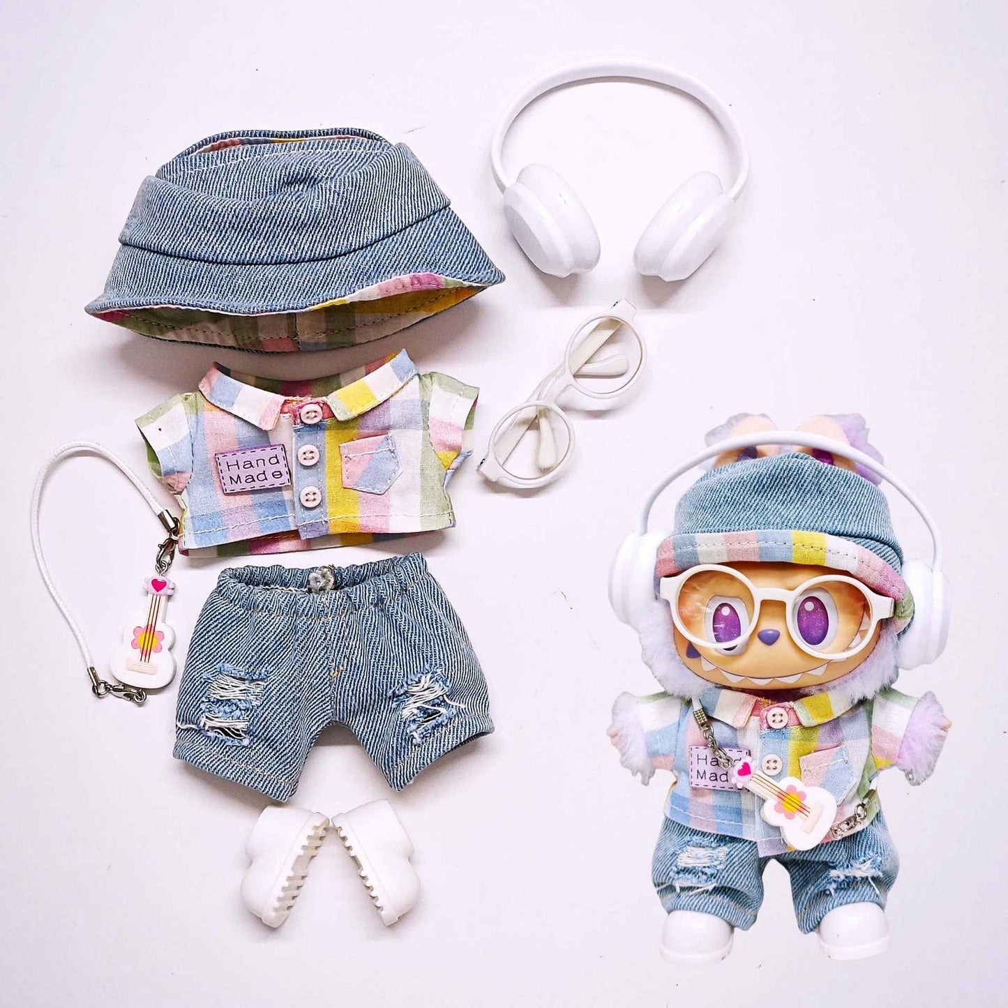Clothes Set for POP MART LABUBU Plush Monsters DOLL Not included