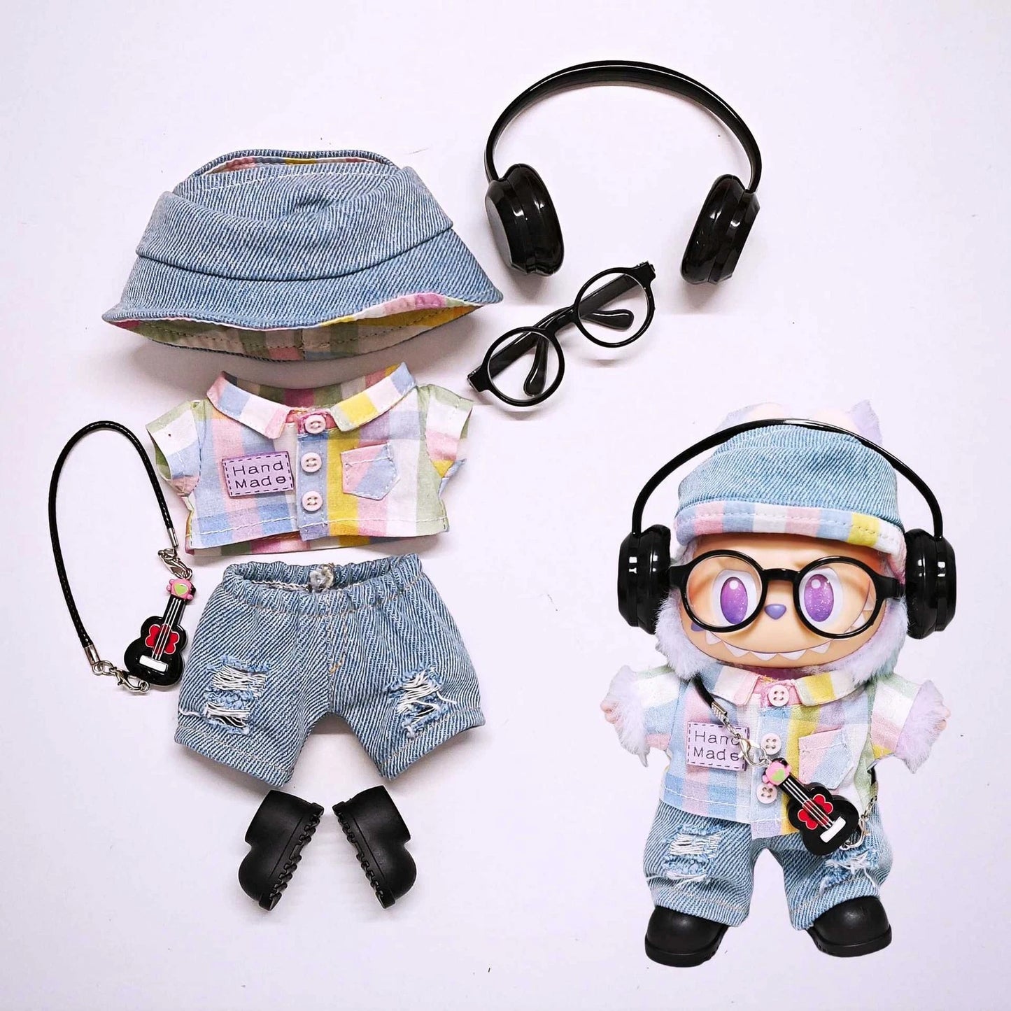 Clothes Set for POP MART LABUBU Plush Monsters DOLL Not included