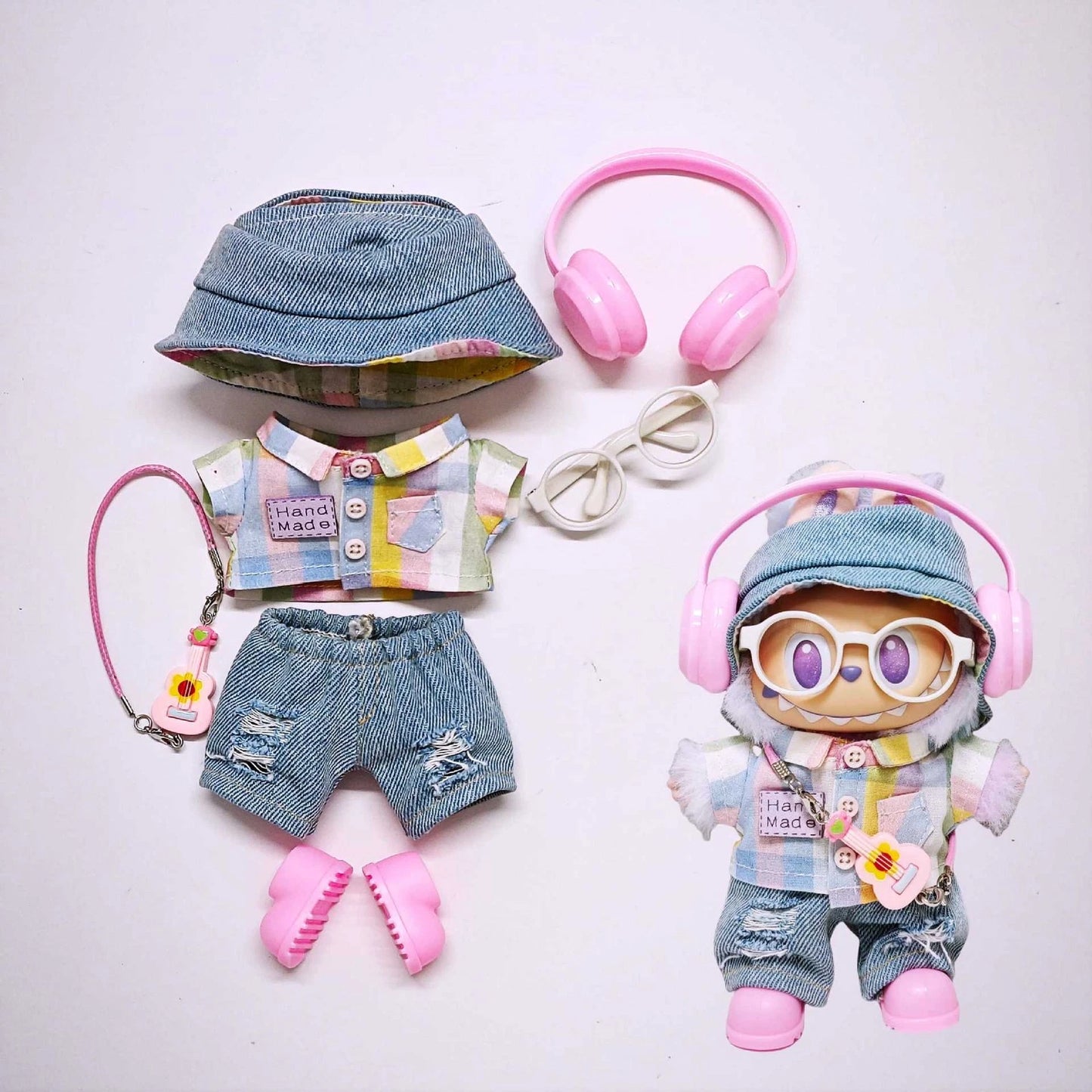 Clothes Set for POP MART LABUBU Plush Monsters DOLL Not included
