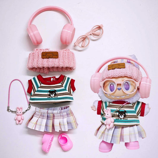 Clothes Set for POP MART LABUBU Plush Monsters DOLL Not included