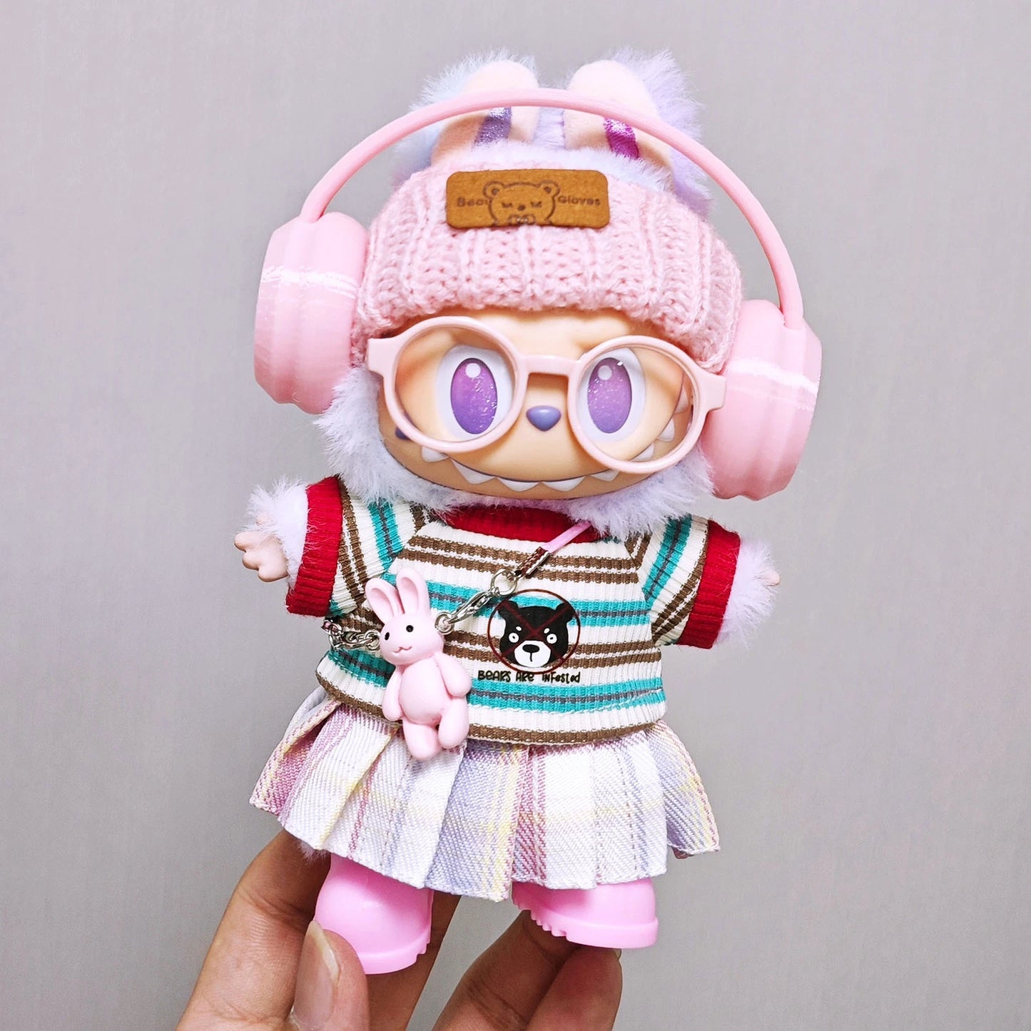 Clothes Set for POP MART LABUBU Plush Monsters DOLL Not included